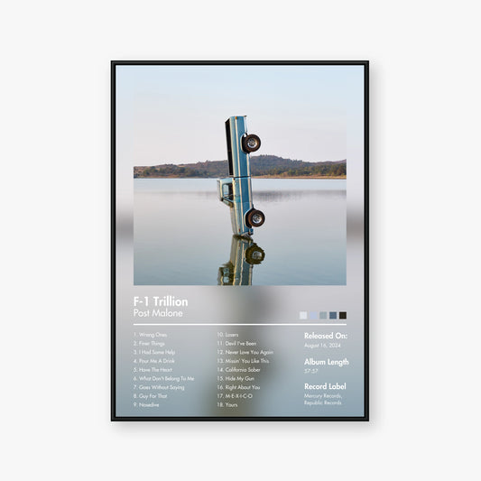 Post Malone — F-1 Trillion Album Poster — Blur frame mockup