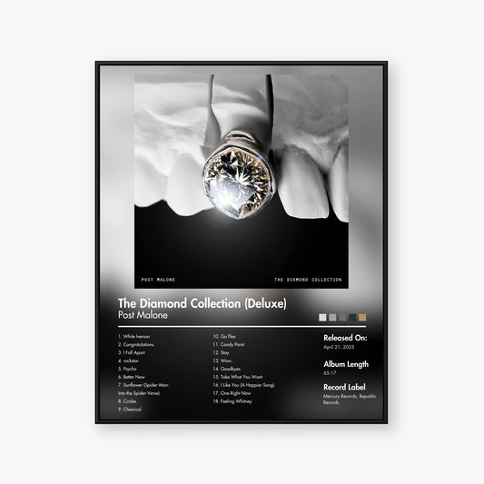 Post Malone — The Diamond Collection (Deluxe) Album Poster — Blur frame mockup
