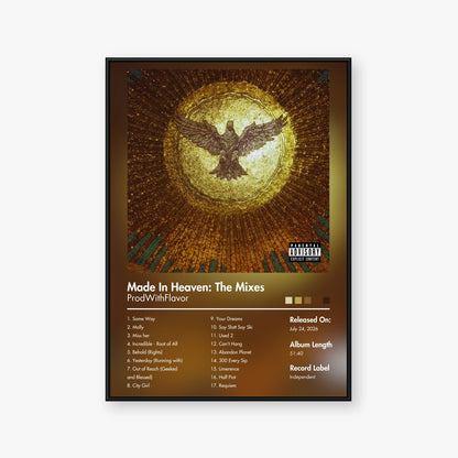 ProdWithFlavor — Made In Heaven: The Mixes Album Poster — Blur frame mockup
