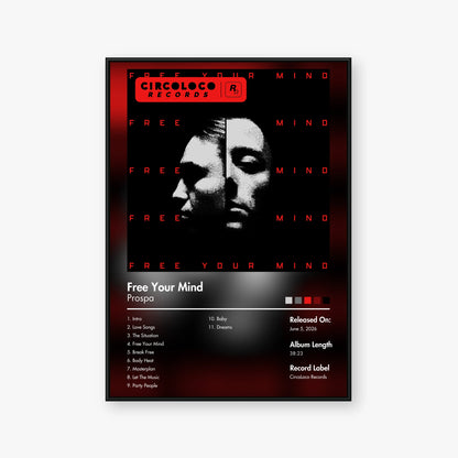 Prospa — Free Your Mind Album Poster — Blur frame mockup