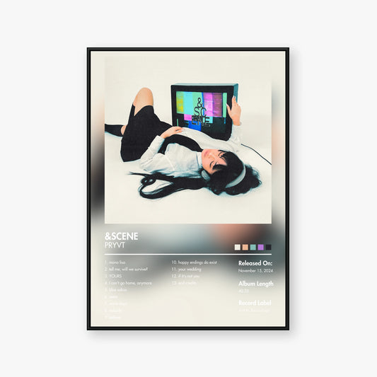 PRYVT — &SCENE Album Poster — Blur frame mockup