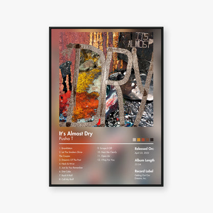 Pusha T — It's Almost Dry Album Poster — Blur frame mockup
