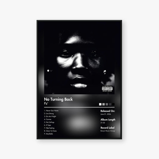 Pz' — No Turning Back Album Poster — Blur frame mockup