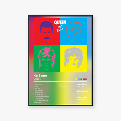 Queen — Hot Space Album Poster — Blur frame mockup