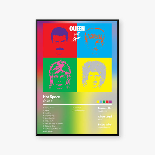 Queen — Hot Space Album Poster — Blur frame mockup