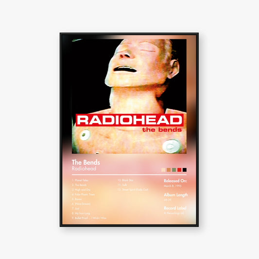 Radiohead — The Bends Album Poster — Blur frame mockup