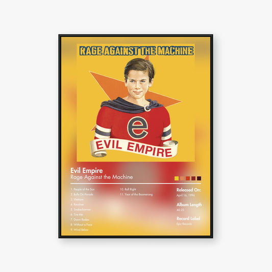 Rage Against the Machine — Evil Empire Album Poster — Blur frame mockup