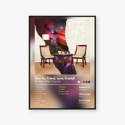 Rainbow Kitten Surprise — How to: Friend, Love, Freefall Album Poster — Blur frame mockup