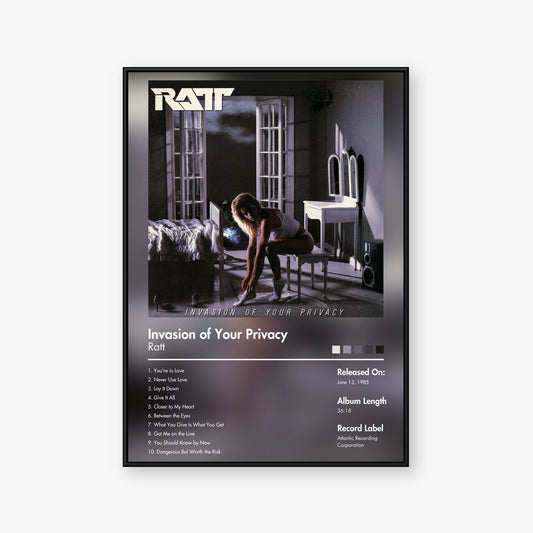 Ratt — Invasion of Your Privacy Album Poster — Blur frame mockup
