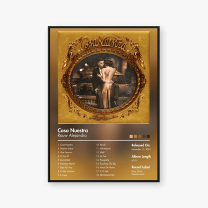 Rauw Alejandro — Cosa nuestra Album Poster — Blur frame mockup