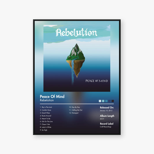 Rebelution — Peace of Mind Album Poster — Blur frame mockup