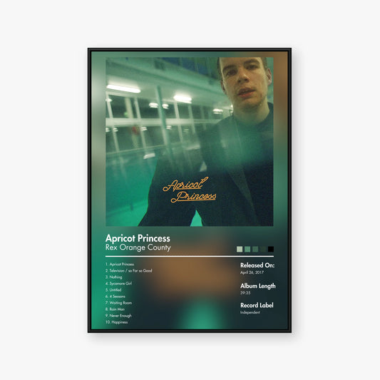 Rex Orange County — Apricot Princess Album Poster — Blur frame mockup
