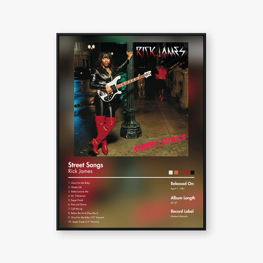 Rick James — Street Songs Album Poster — Blur frame mockup