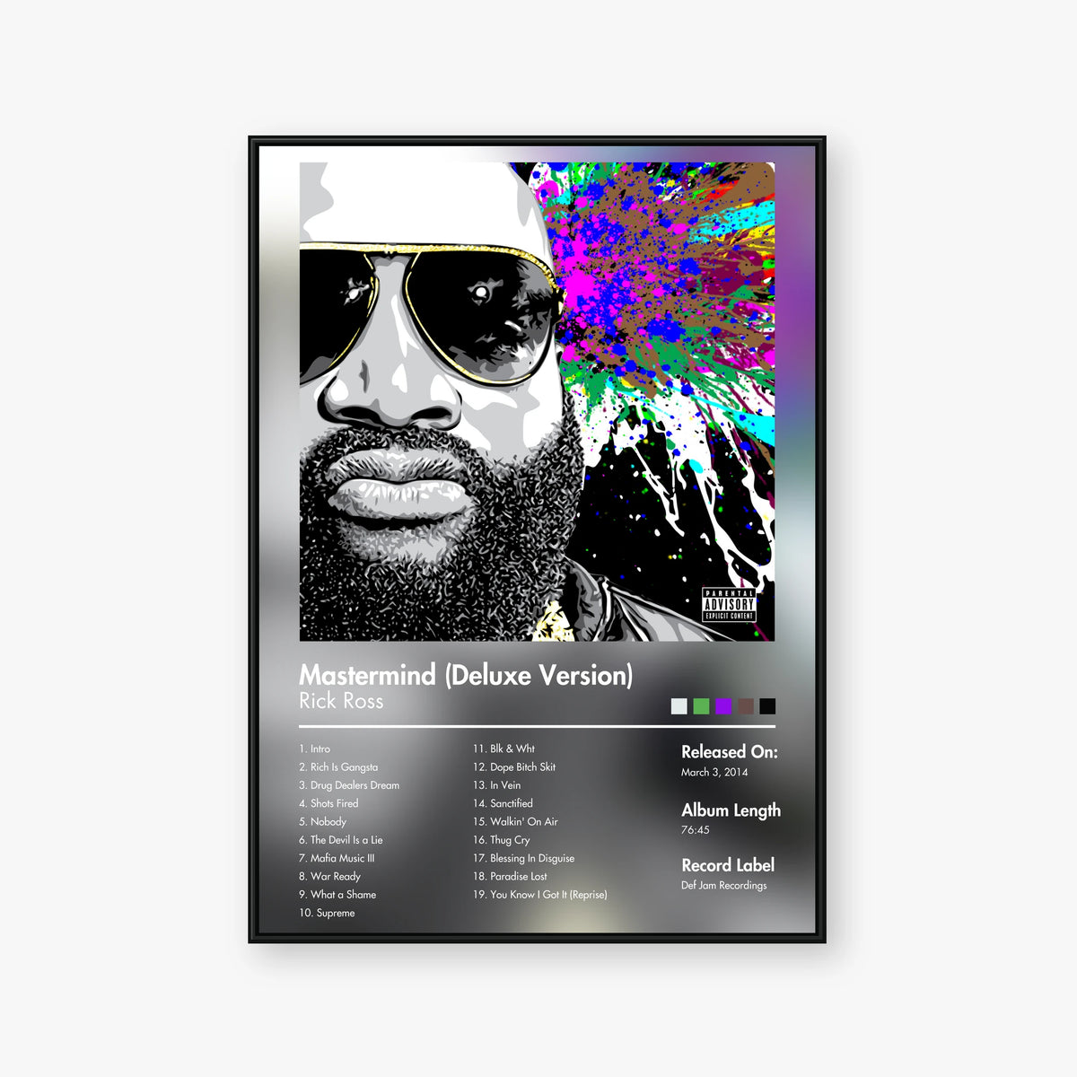 Rick Ross — Mastermind (Deluxe Version) Album Poster — Blur frame mockup