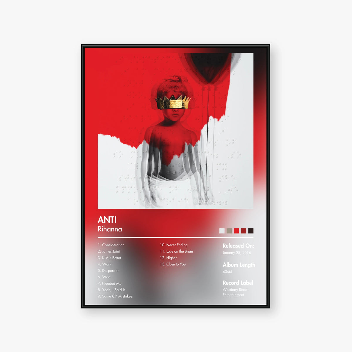 Rihanna — ANTI Album Poster — Blur frame mockup