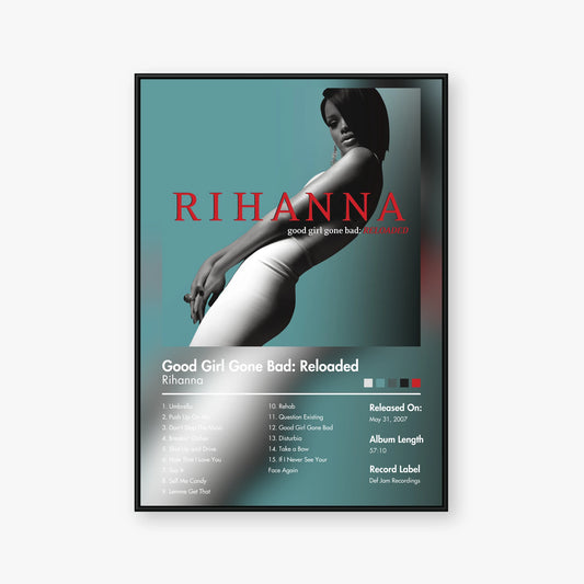 Rihanna — Good Girl Gone Bad: Reloaded Album Poster — Blur frame mockup
