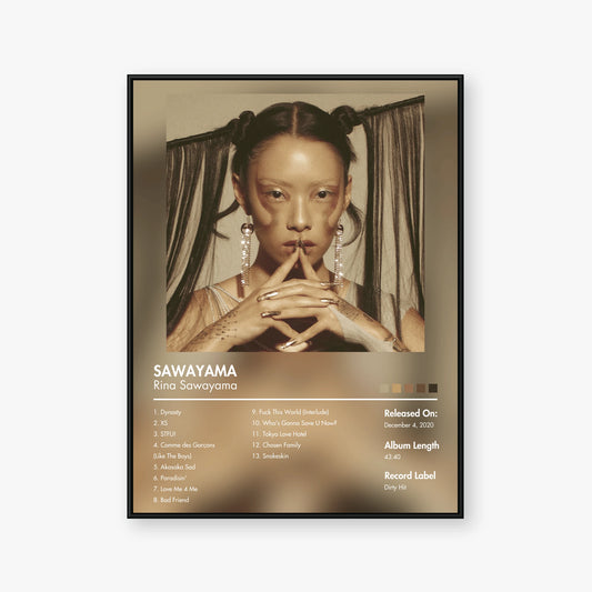 Rina Sawayama — SAWAYAMA Album Poster — Blur frame mockup