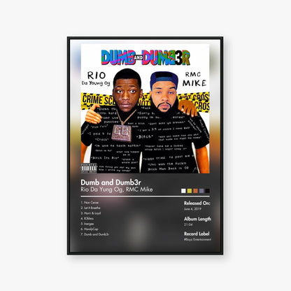 Rio da Yung OGRMC Mike — Dumb and Dumb3r Album Poster — Blur frame mockup