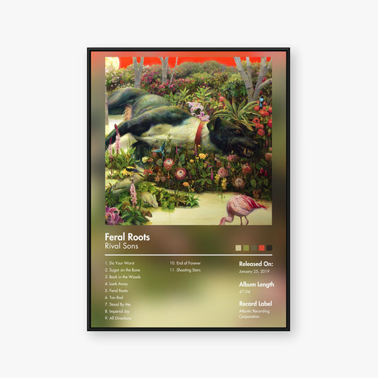 Rival Sons — Feral Roots Album Poster — Blur frame mockup