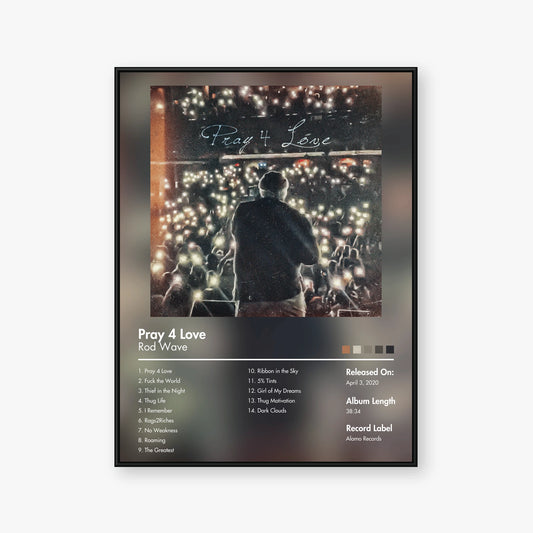 Rod Wave — Pray 4 Love Album Poster — Blur frame mockup