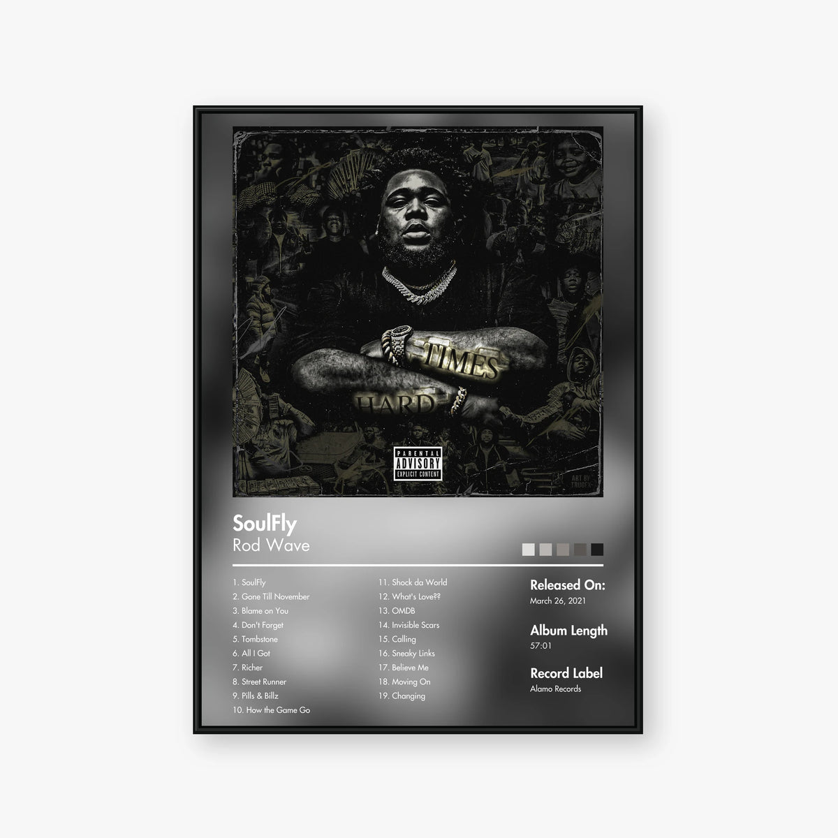 Rod Wave — SoulFly Album Poster — Blur frame mockup