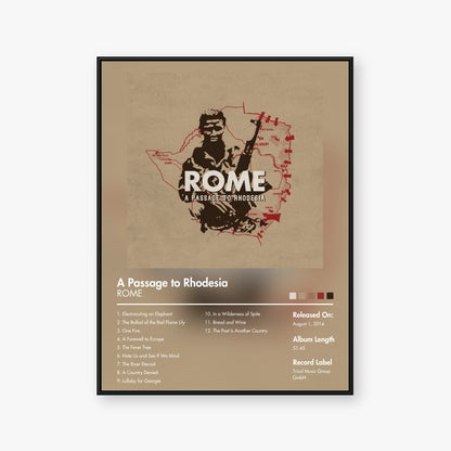 Rome — A Passage to Rhodesia Album Poster — Blur frame mockup