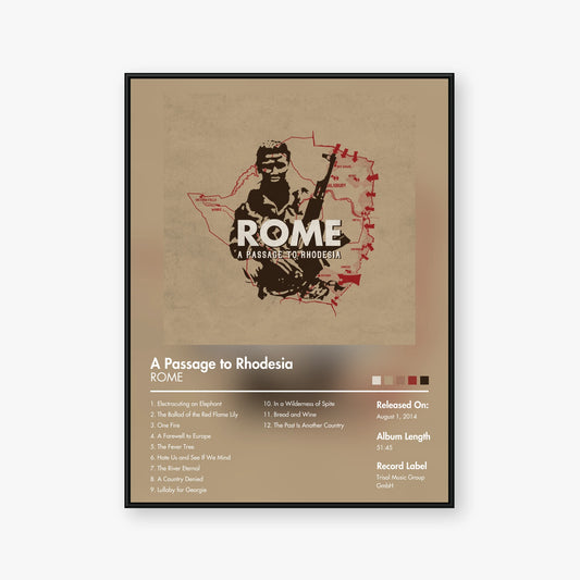 Rome — A Passage to Rhodesia Album Poster — Blur frame mockup