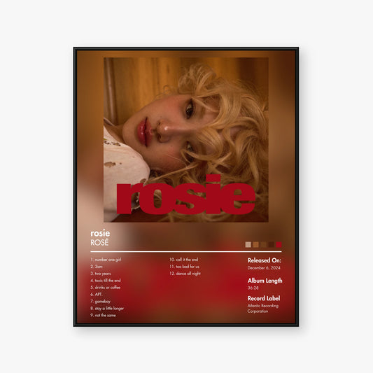ROSÉ — rosie Album Poster — Blur frame mockup