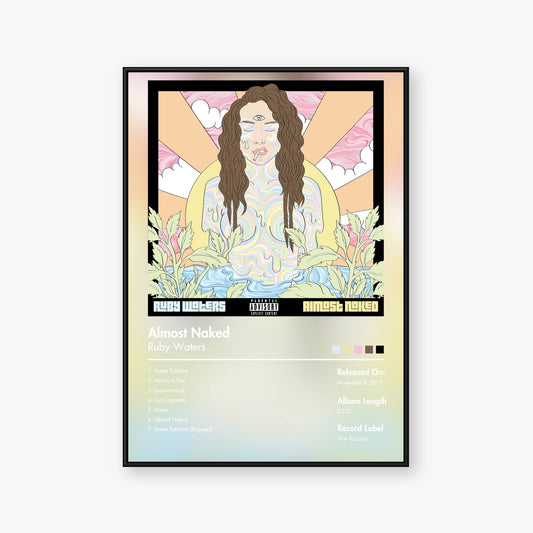 Ruby Waters — Almost Naked Album Poster — Blur frame mockup
