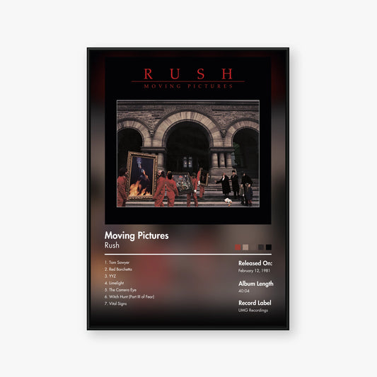 Rush — Moving Pictures Album Poster — Blur frame mockup