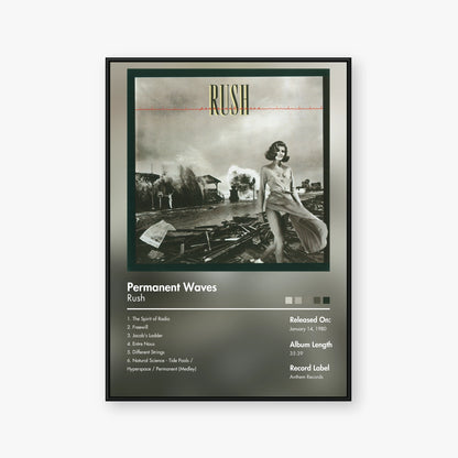 Rush — Permanent Waves Album Poster — Blur frame mockup