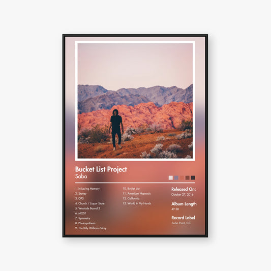 Saba — Bucket List Project Album Poster — Blur frame mockup