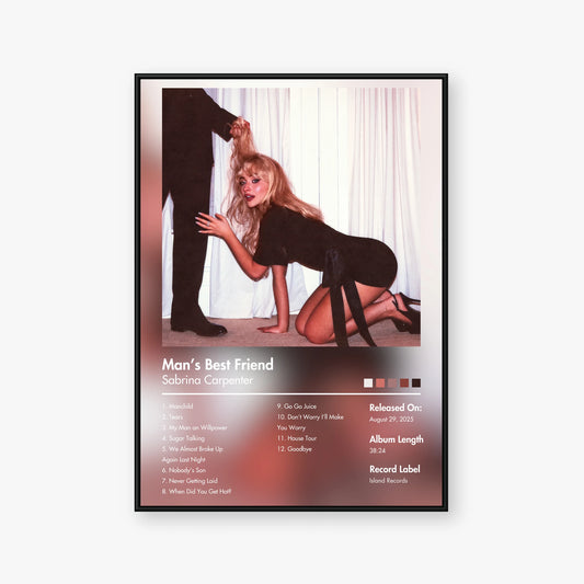 Sabrina Carpenter — Man’s Best Friend Album Poster — Blur frame mockup