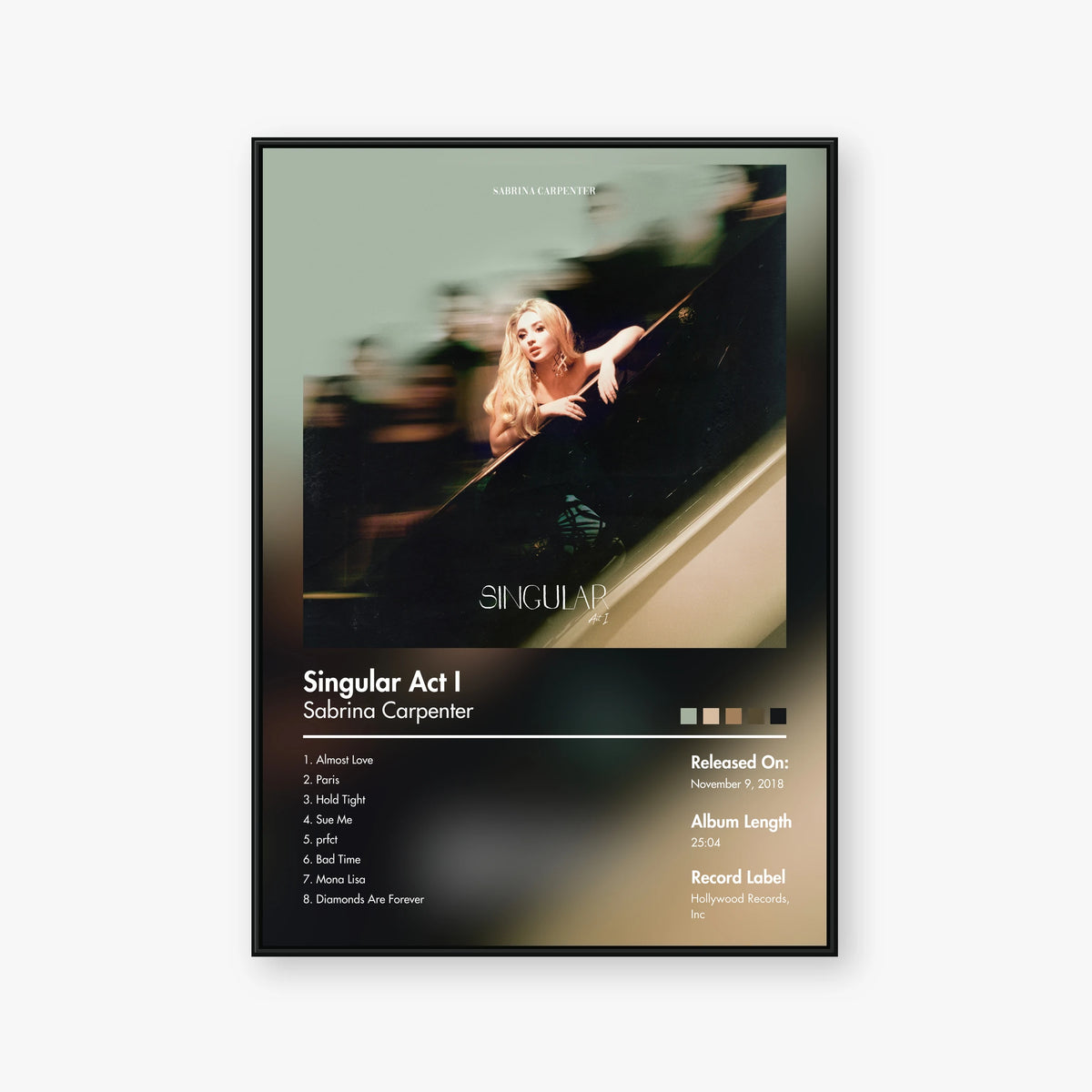 Sabrina Carpenter — Singular: Act I Album Poster — Blur frame mockup