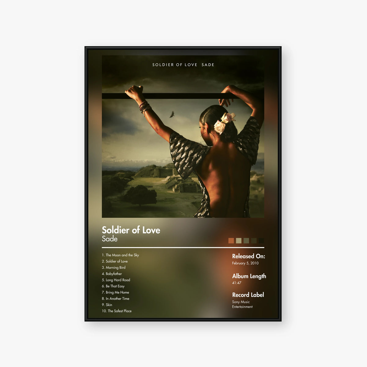 Sade — Soldier of Love Album Poster — Blur frame mockup