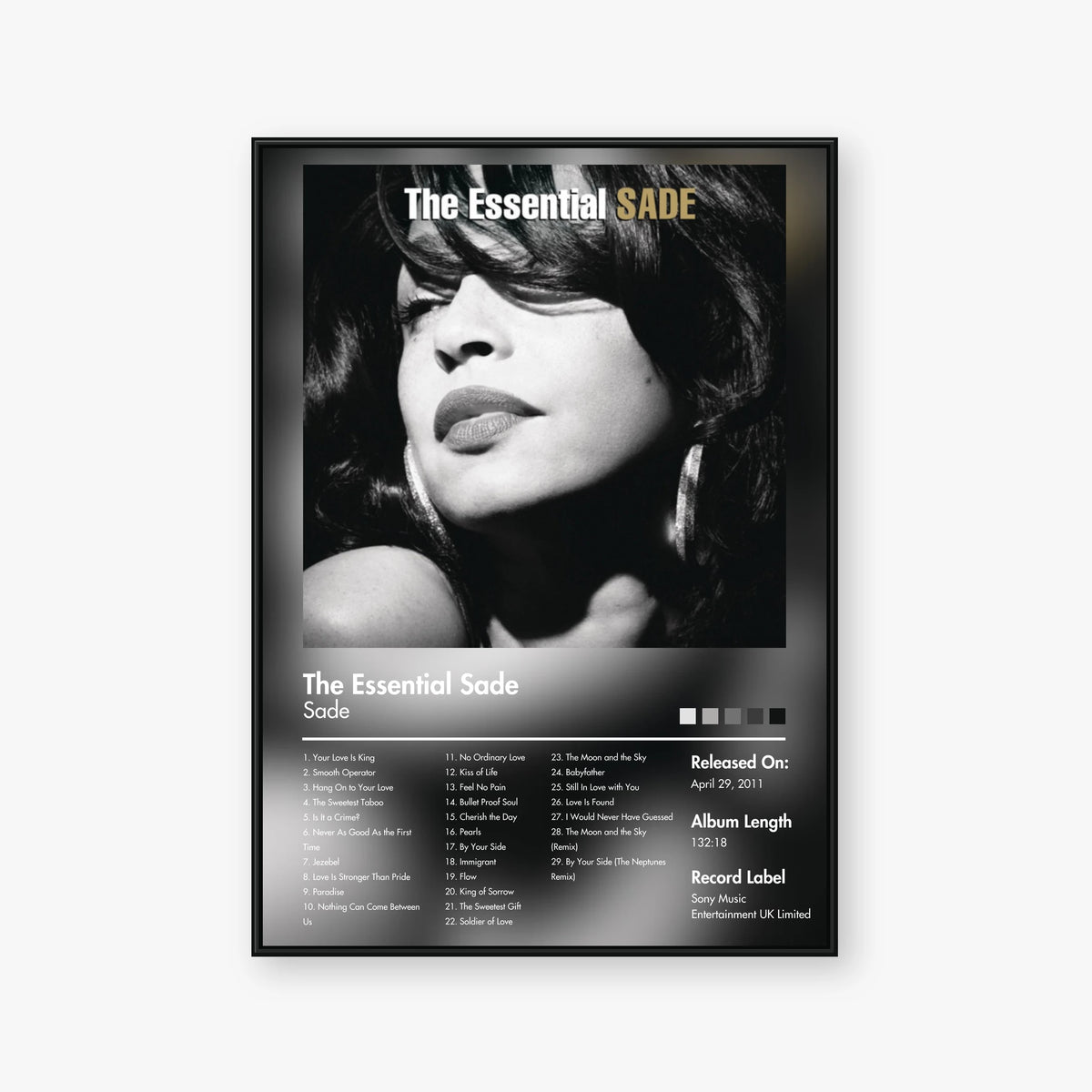 Sade — The Essential Sade Album Poster — Blur frame mockup