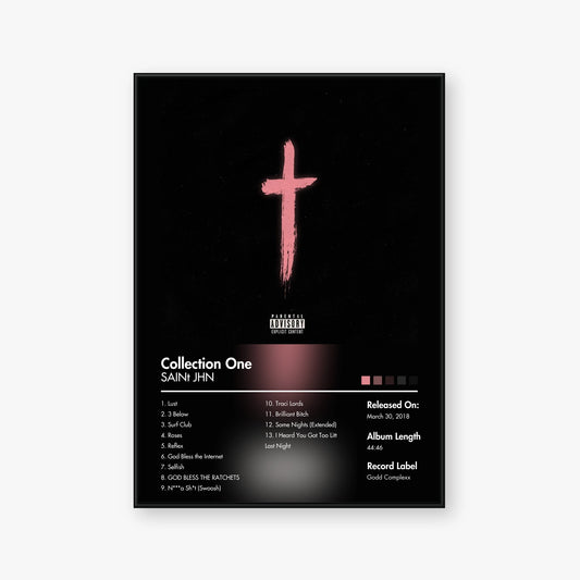 SAINt JHN — Collection One Album Poster — Blur frame mockup