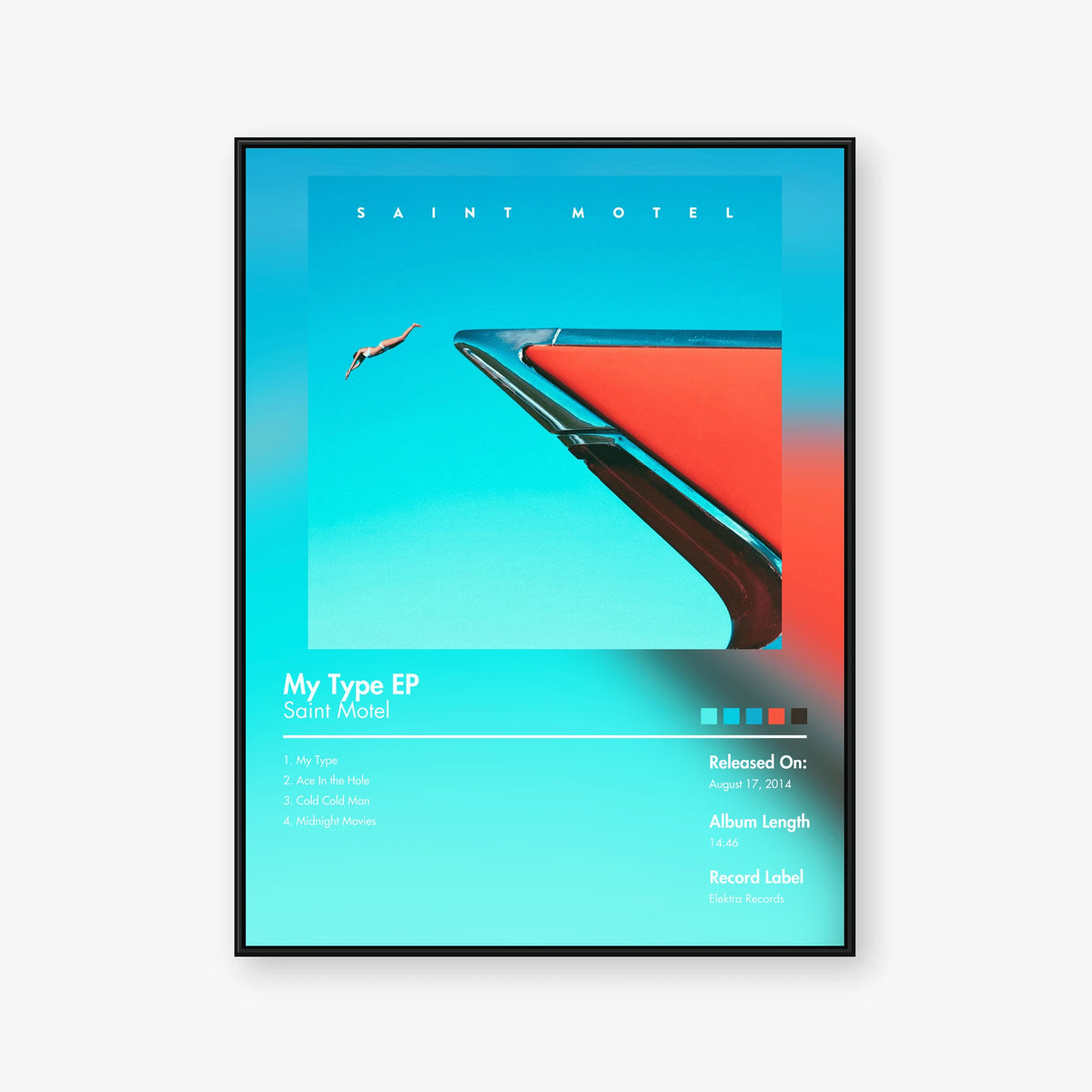 Saint Motel — My Type EP Album Poster — Blur frame mockup