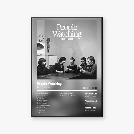 Sam Fender — People Watching Album Poster — Blur frame mockup