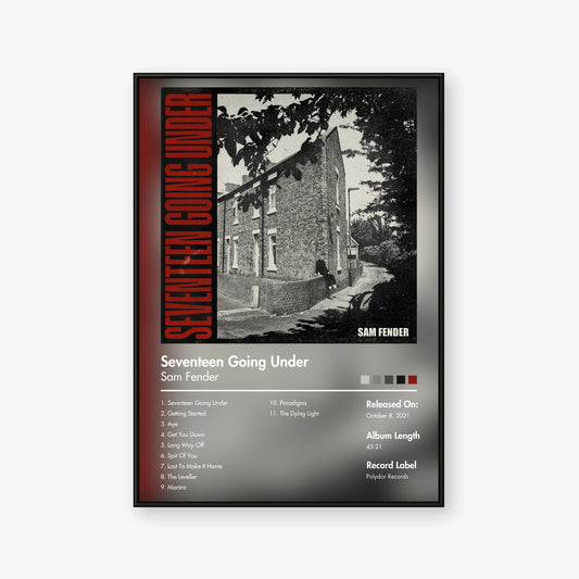 Sam Fender — Seventeen Going Under Album Poster — Blur frame mockup