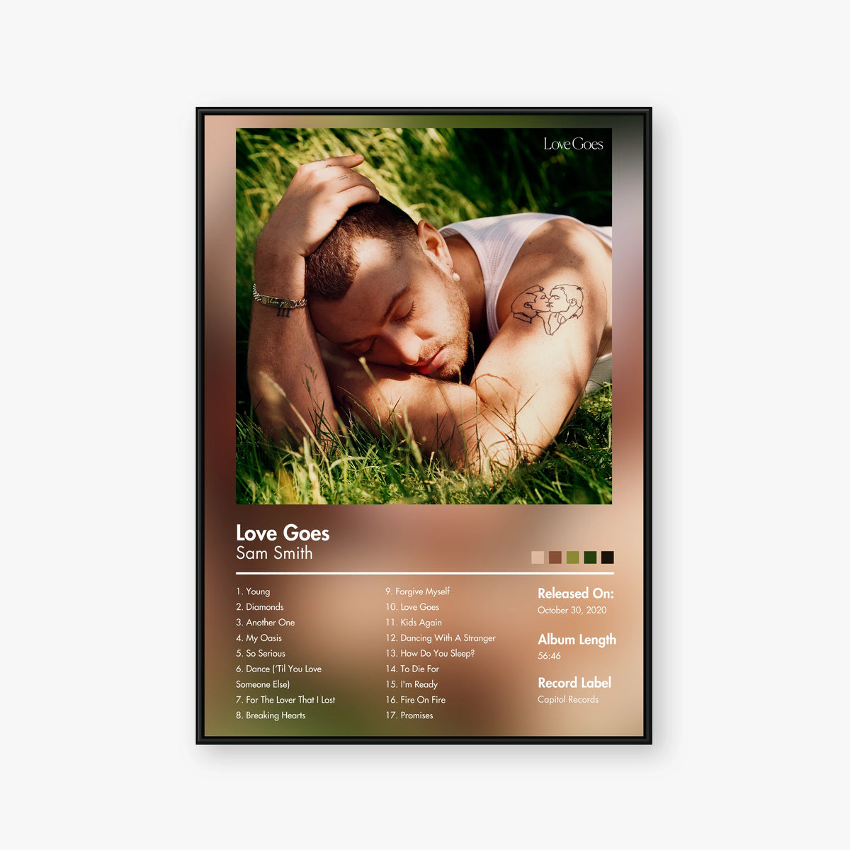 Sam Smith — Love Goes Album Poster — Blur frame mockup
