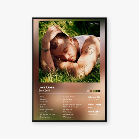 Sam Smith — Love Goes Album Poster — Blur frame mockup