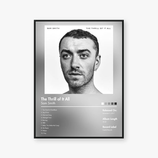 Sam Smith — The Thrill of It All Album Poster — Blur frame mockup