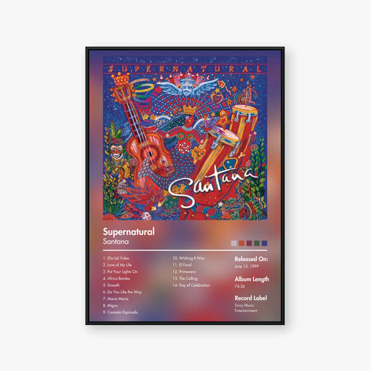 Santana — Supernatural Album Poster — Blur frame mockup