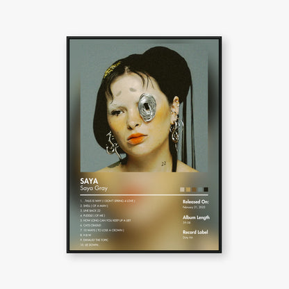 Saya Gray — SAYA Album Poster — Blur frame mockup