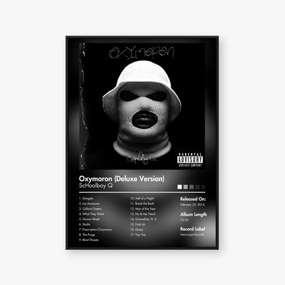 ScHoolboy Q — Oxymoron (Deluxe Version) Album Poster — Blur frame mockup