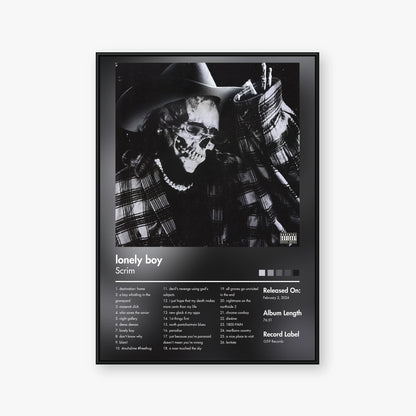 Scrim — lonely boy Album Poster — Blur frame mockup