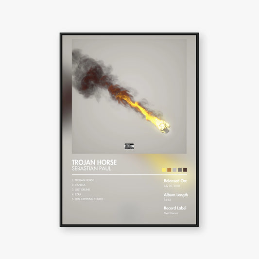 Sebastian Paul — TROJAN HORSE Album Poster — Blur frame mockup