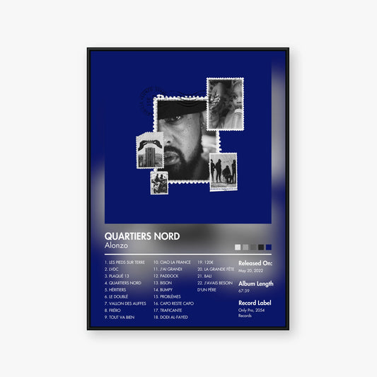 Segnor Alonzo — Quartiers nord Album Poster — Blur frame mockup