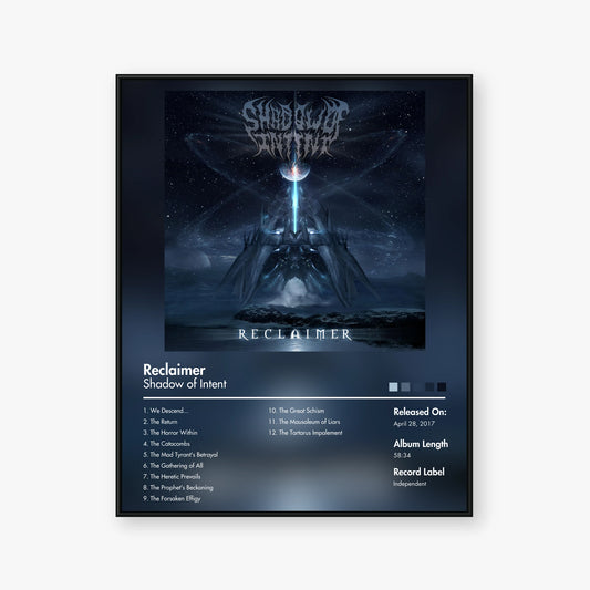 Shadow of Intent — Reclaimer Album Poster — Blur frame mockup